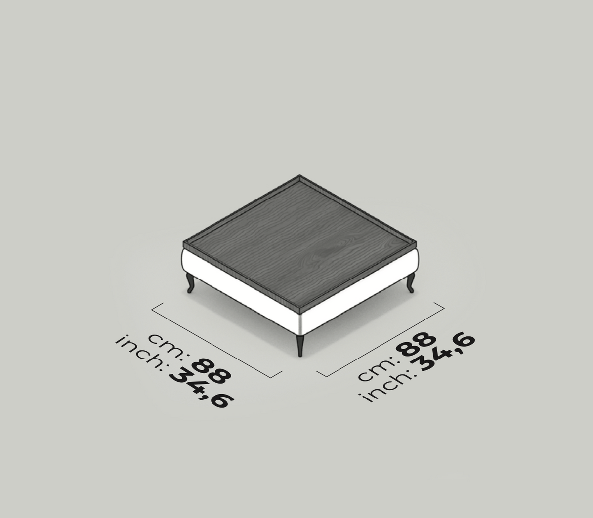 Divano Modulare Fox – Modulo con Tavolino Quadrato