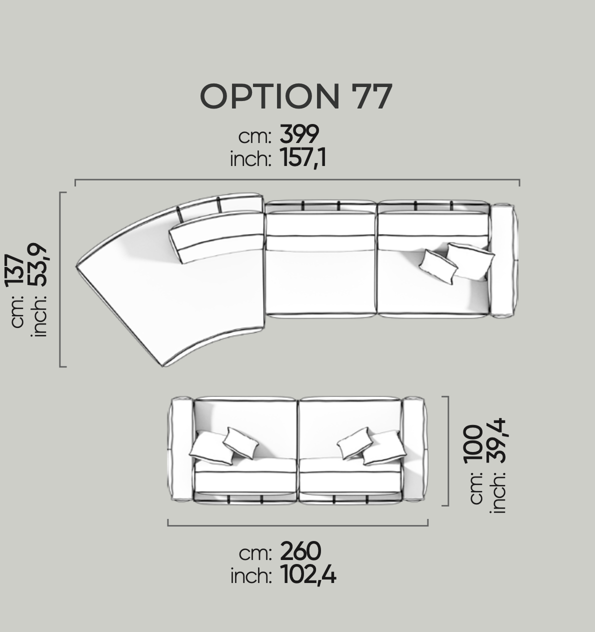 Divano Modulare Air Cavalli – Composizione 74