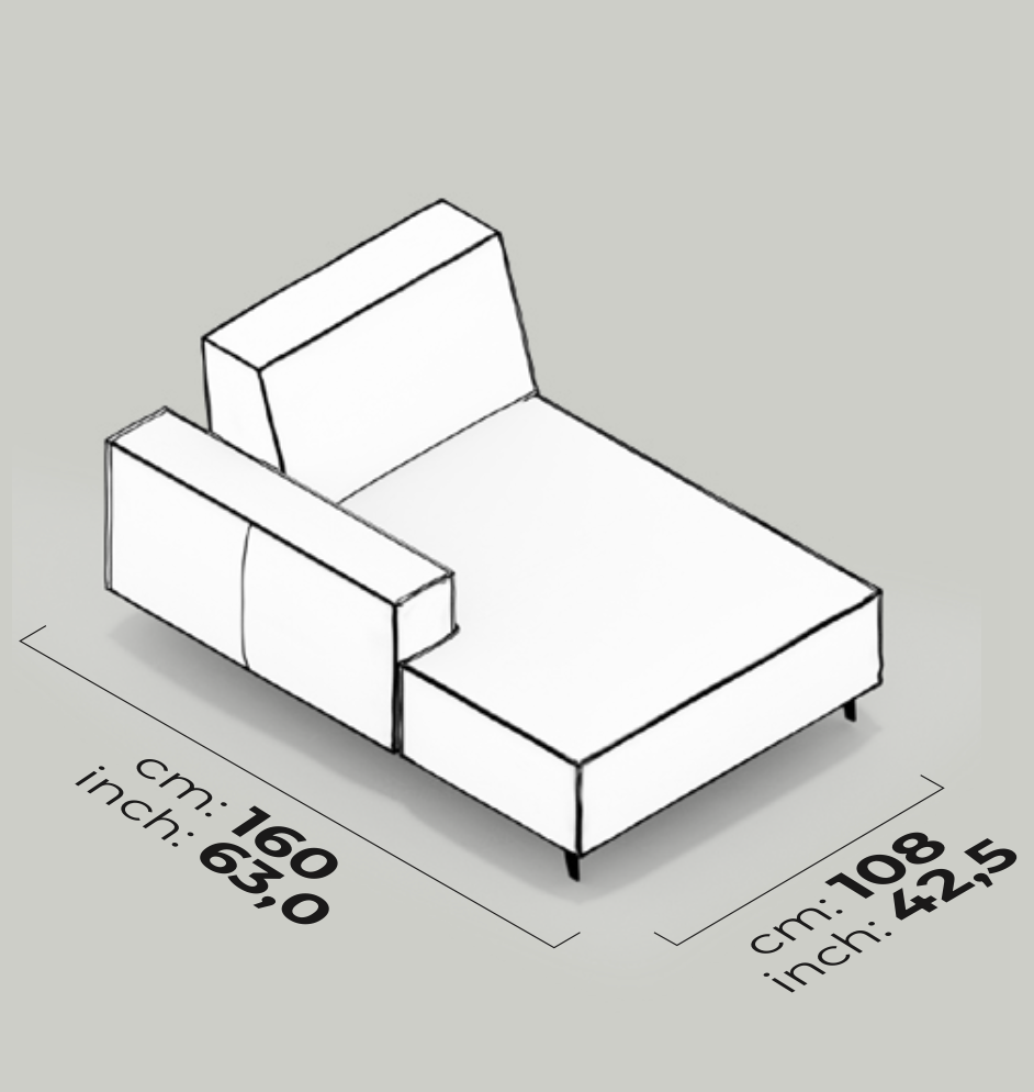 Divano Modulare Air Cavalli – Modulo Relax (Sinistro)
