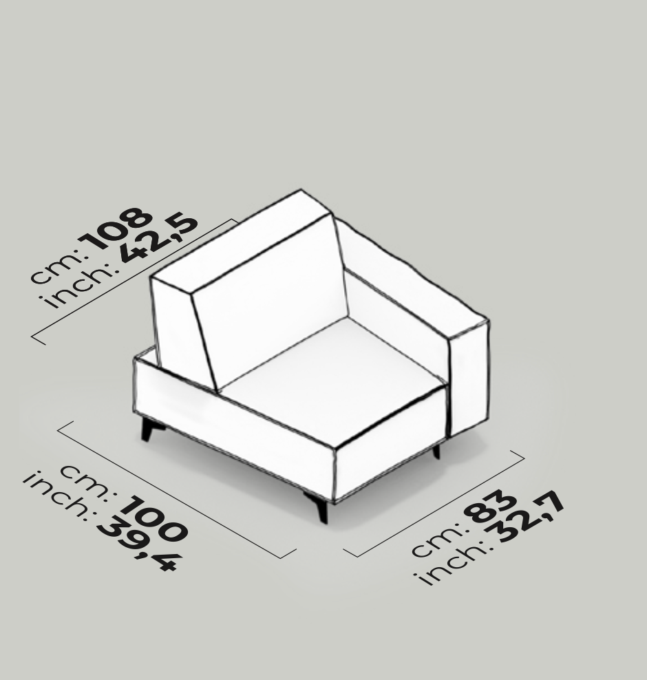 Divano Modulare Air Cavalli – Modulo Angolato (Destro)
