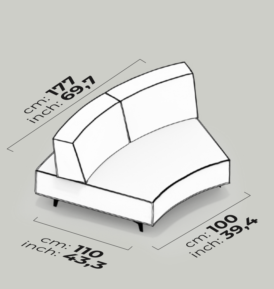 Divano Modulare Air Cavalli – Modulo C Centrale
