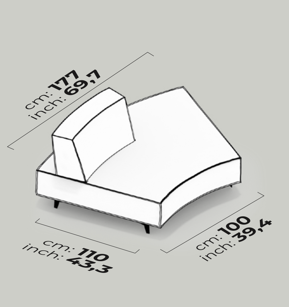 Divano Modulare Air Cavalli – Modulo C (Sinistro)