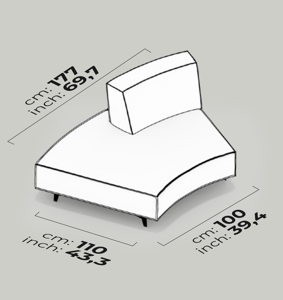 Divano Modulare Air Cavalli – Modulo C (Destro)