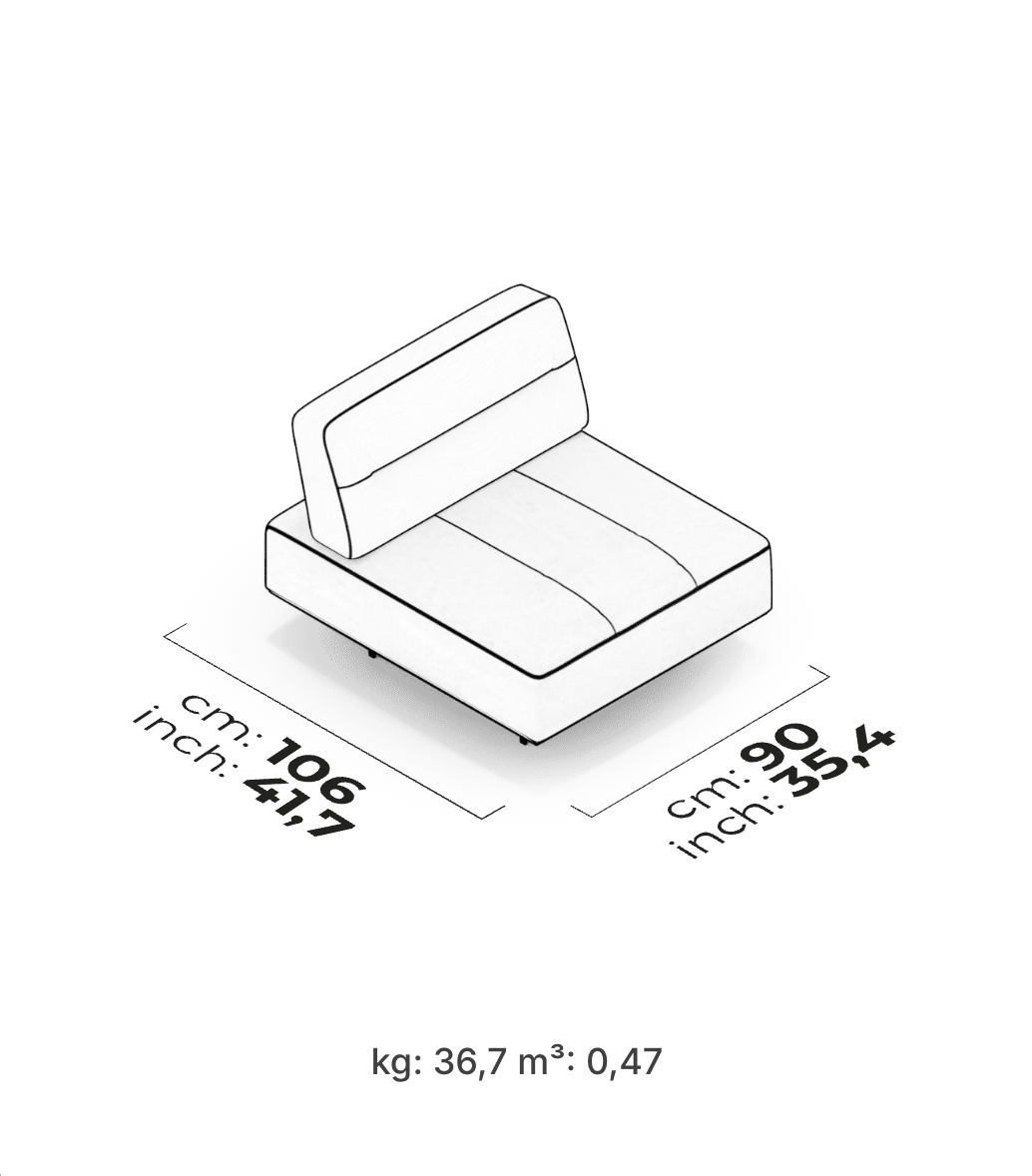 Divano Modulare Gallardo Relax – Modulo Centrale