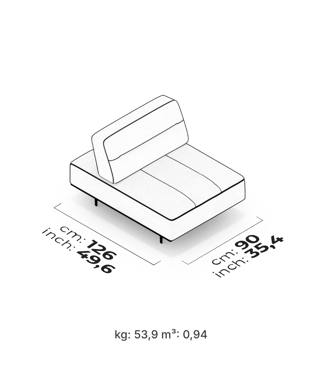 Divano Modulare Gallardo Relax – Modulo Centrale Lounge