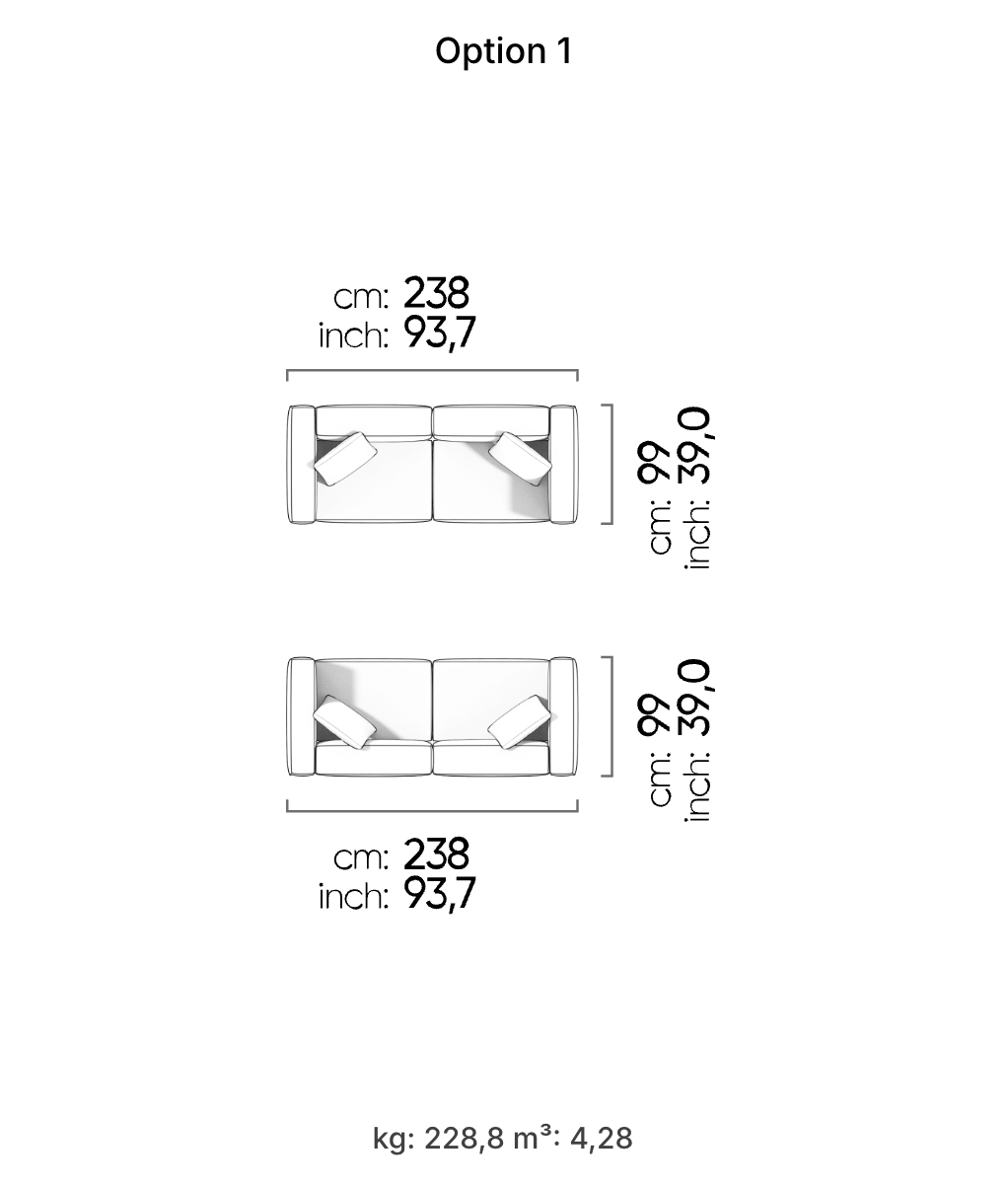 Divano Modulare Cubic – Composizione 1