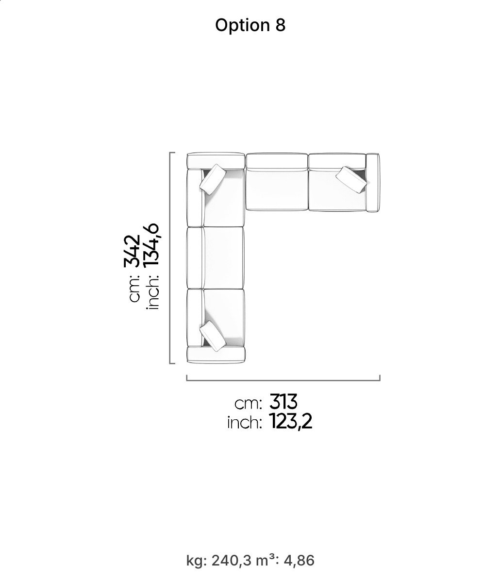 Divano Modulare Cubic – Composizione 7