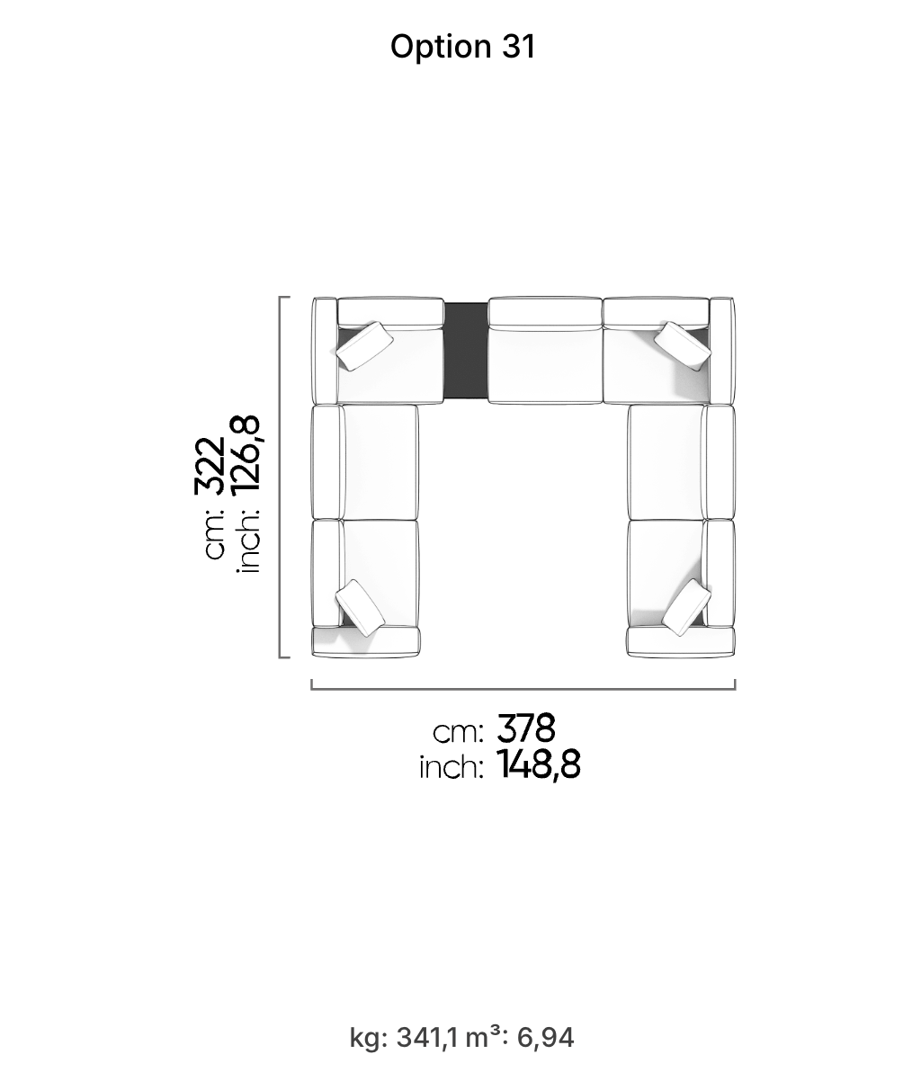 Divano Modulare Cubic – Composizione 19