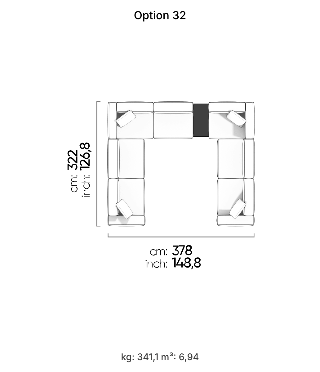 Divano Modulare Cubic – Composizione 20