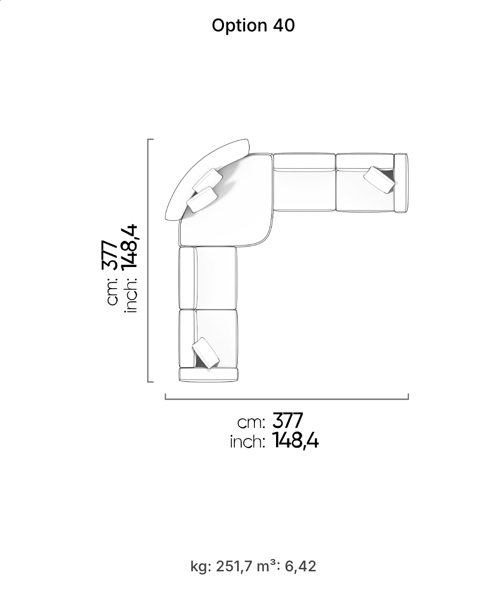 Divano Modulare Cubic – Composizione 23