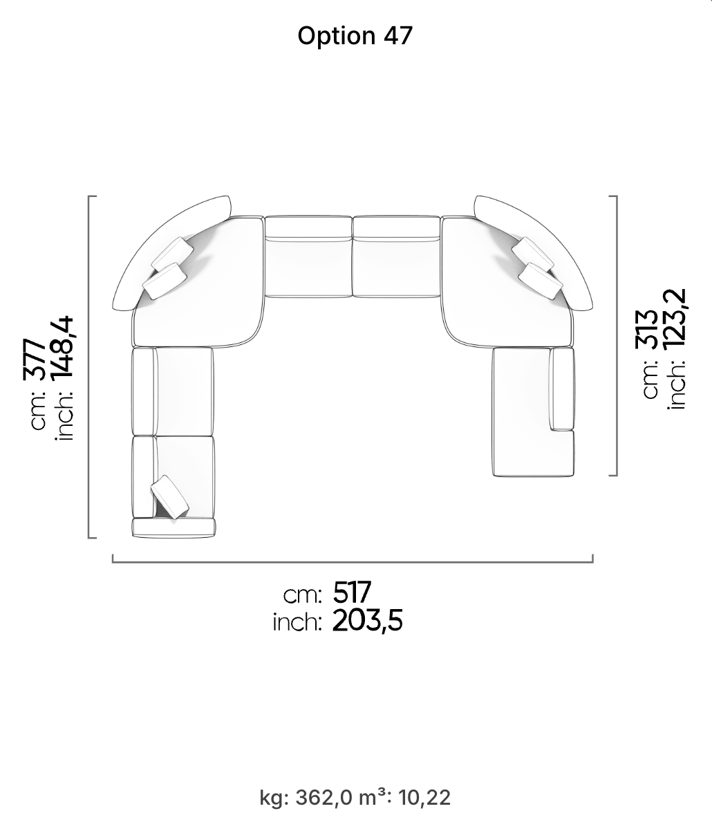 Divano Modulare Cubic – Composizione 28