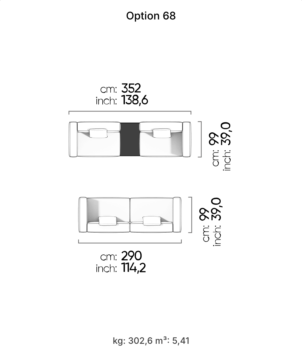 Divano Modulare Cubic – Composizione 34
