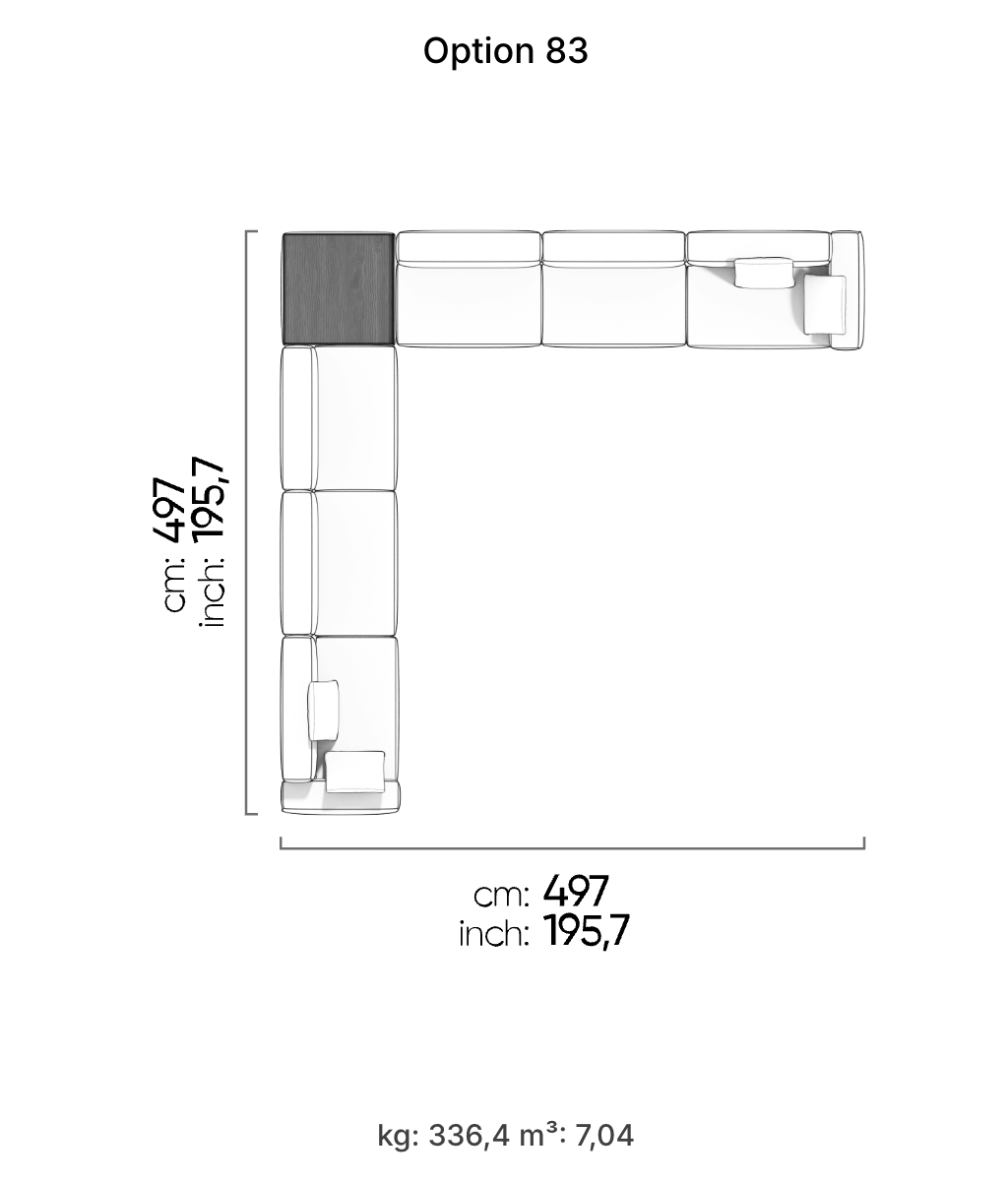 Divano Modulare Cubic – Composizione 45