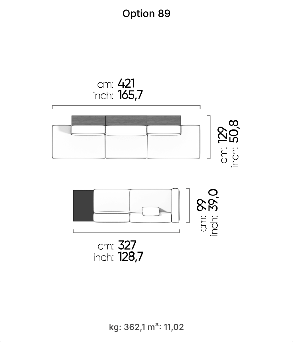 Divano Modulare Cubic – Composizione 51