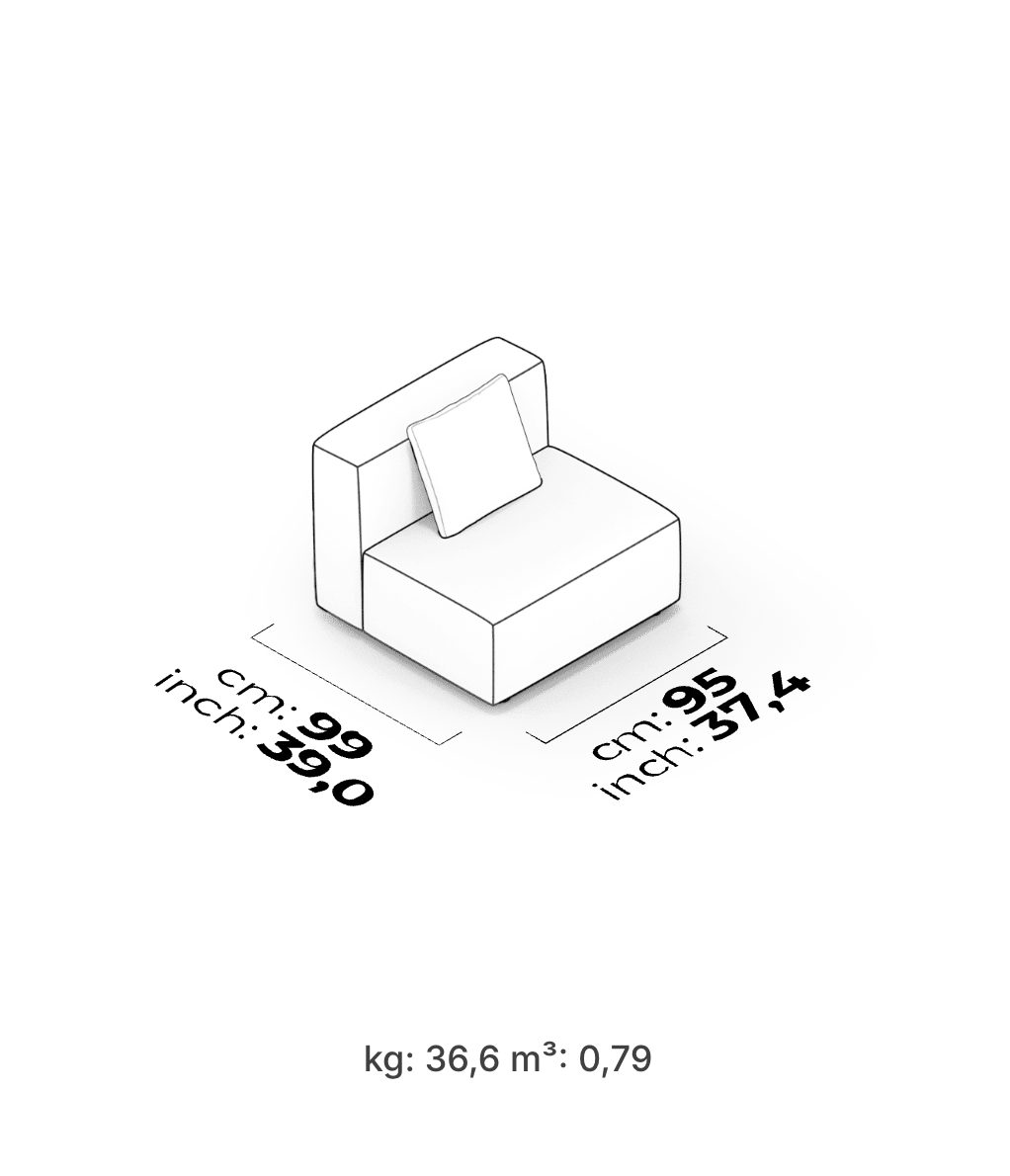 Divano Modulare Cubic – Modulo Centrale