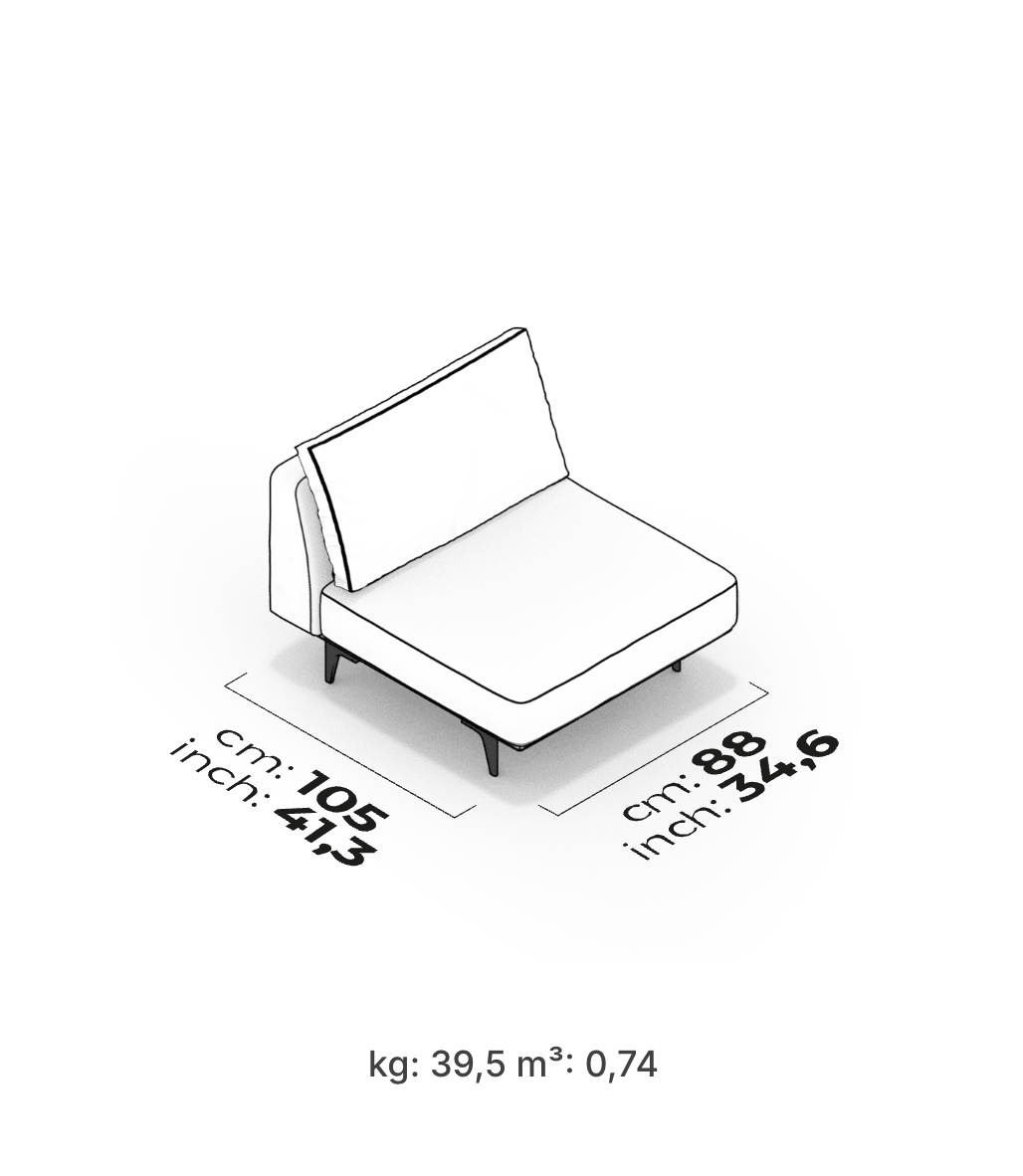 Divano Modulare Loft – Modulo Centrale