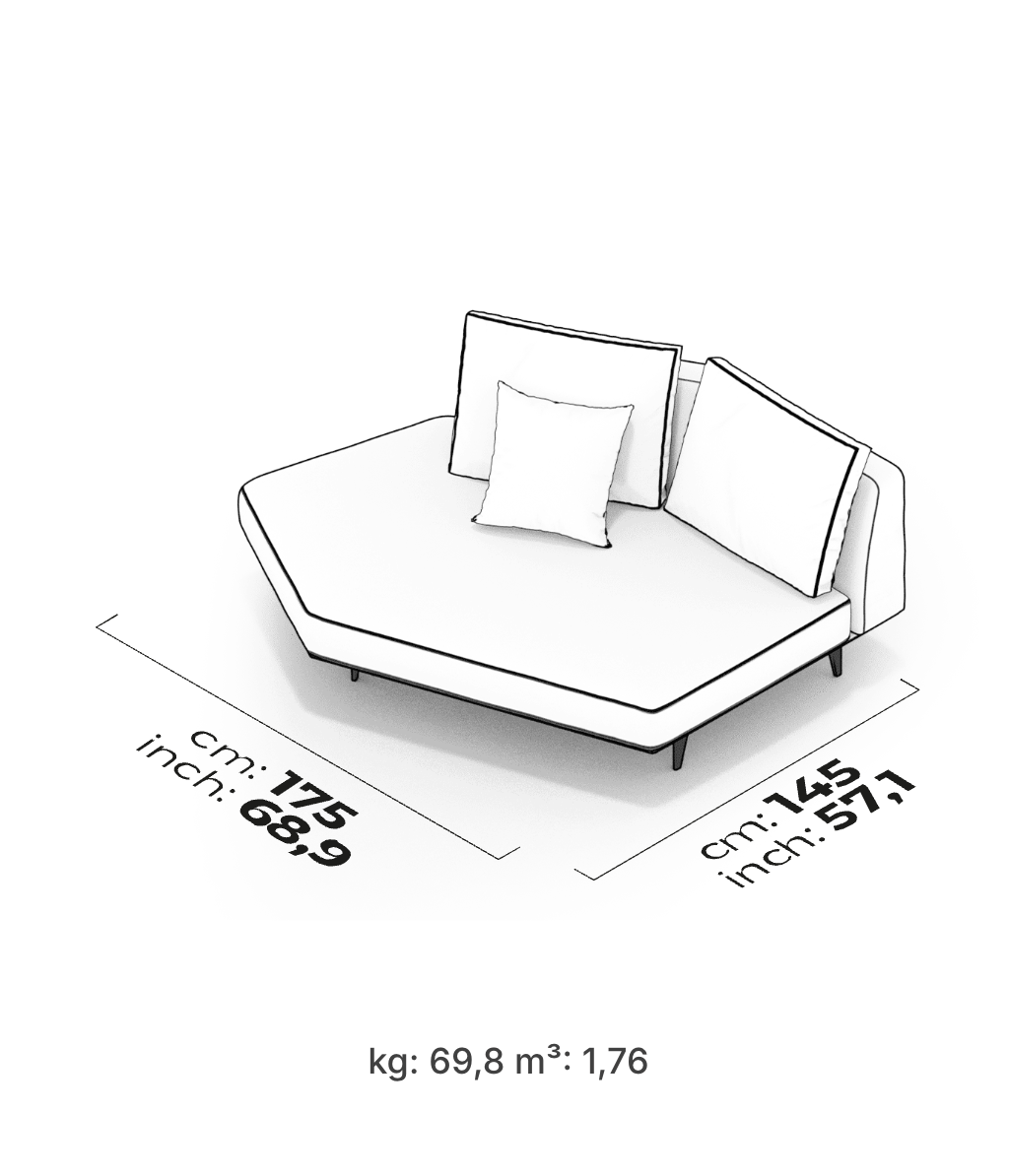 Divano Modulare Loft – Modulo Amorfo (Destro)