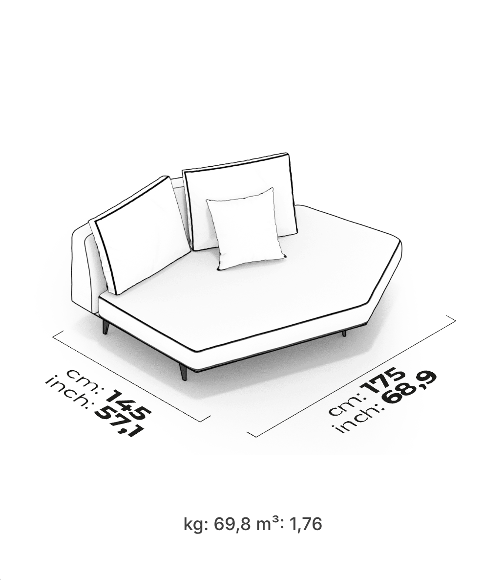 Divano Modulare Loft – Modulo Amorfo (Sinistro)