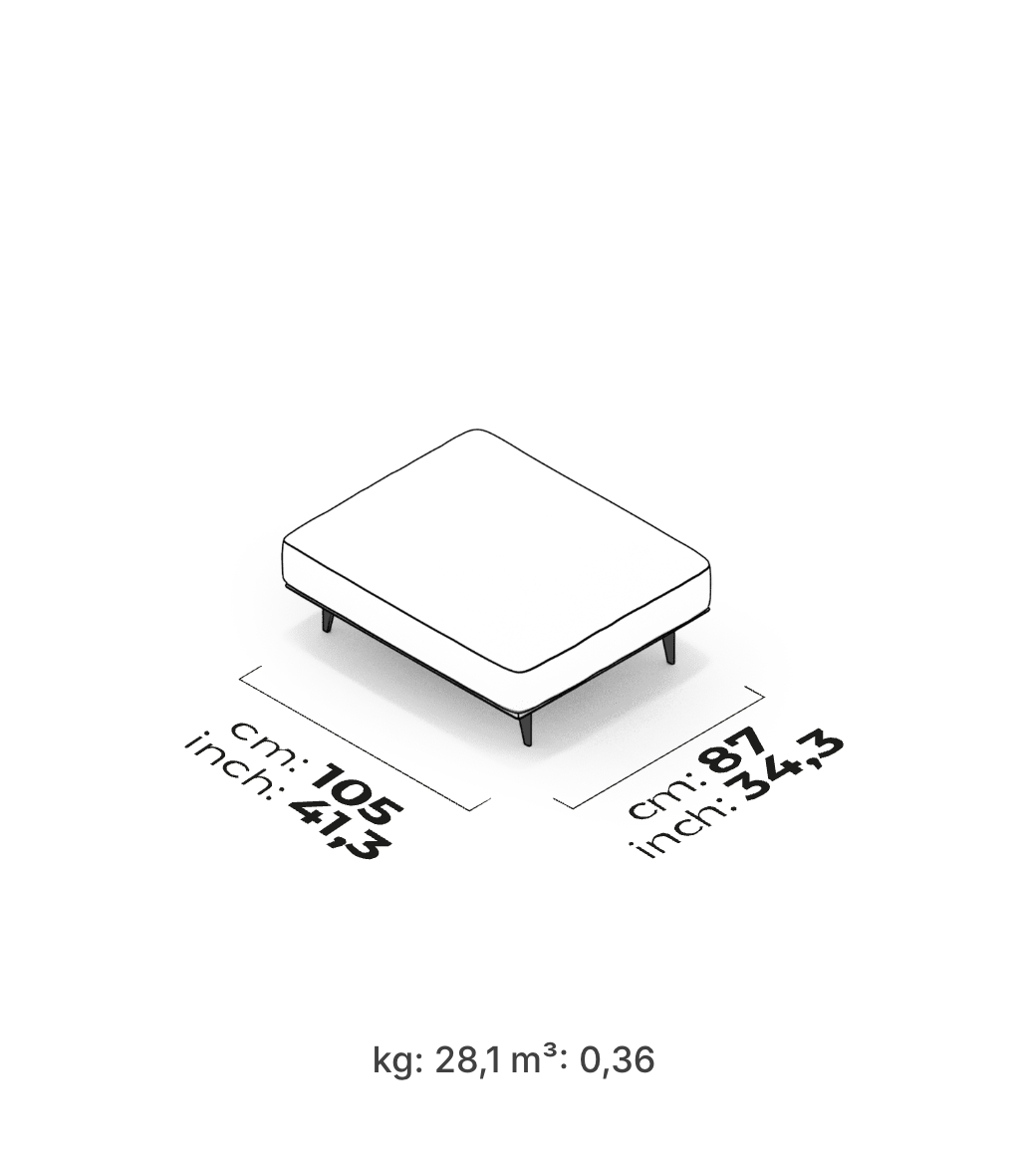Divano Modulare Loft – Pouf Centrale