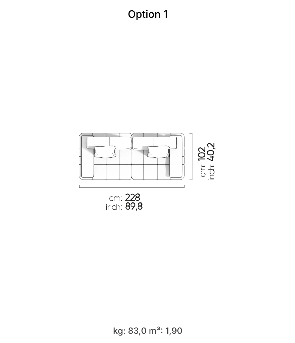 Divano Modulare Panamera Comfort – Composizione 1
