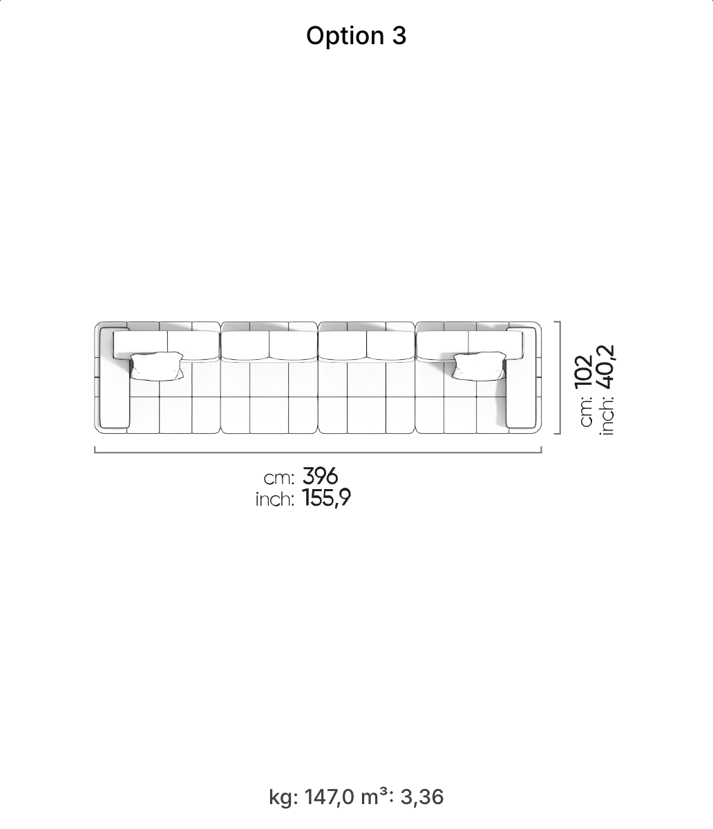 Divano Modulare Panamera Comfort – Composizione 3