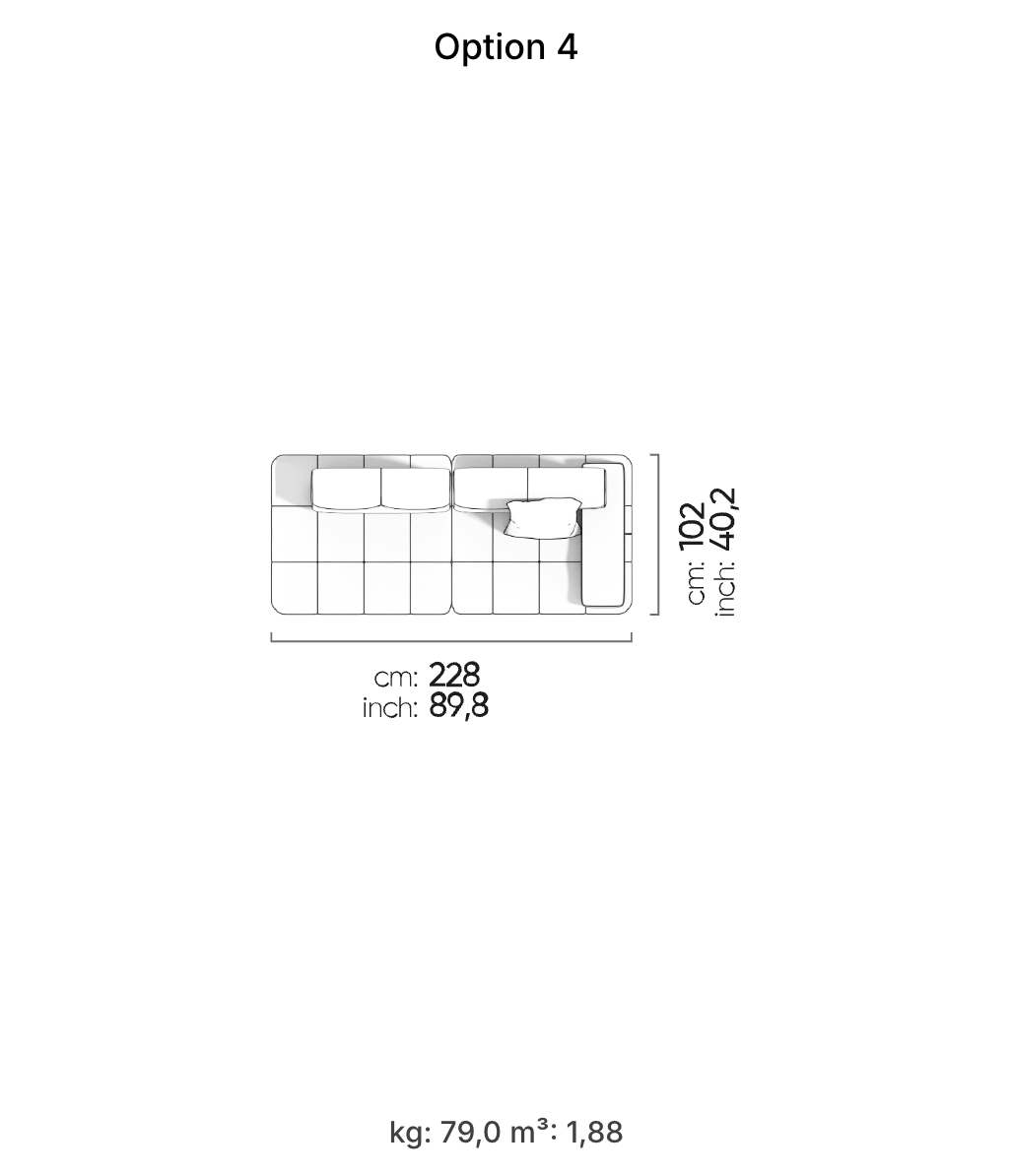 Divano Modulare Panamera Comfort – Composizione 4