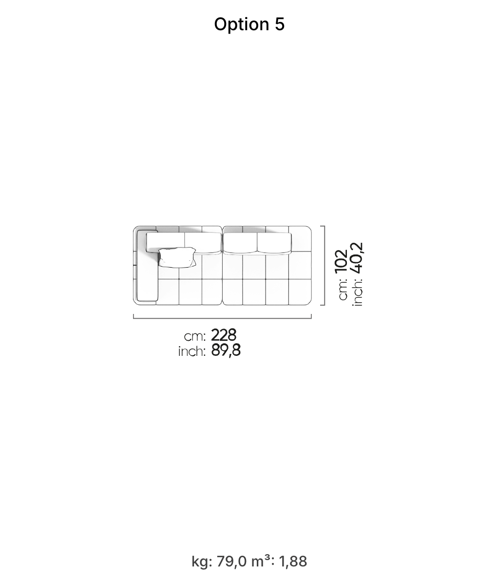 Divano Modulare Panamera Comfort – Composizione 5