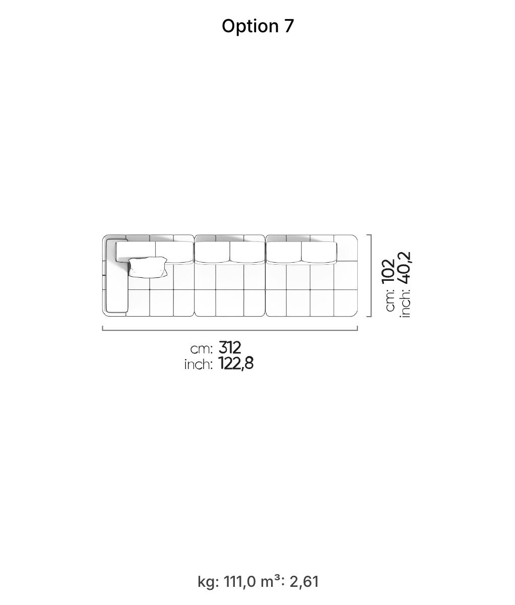 Divano Modulare Panamera Comfort – Composizione 7