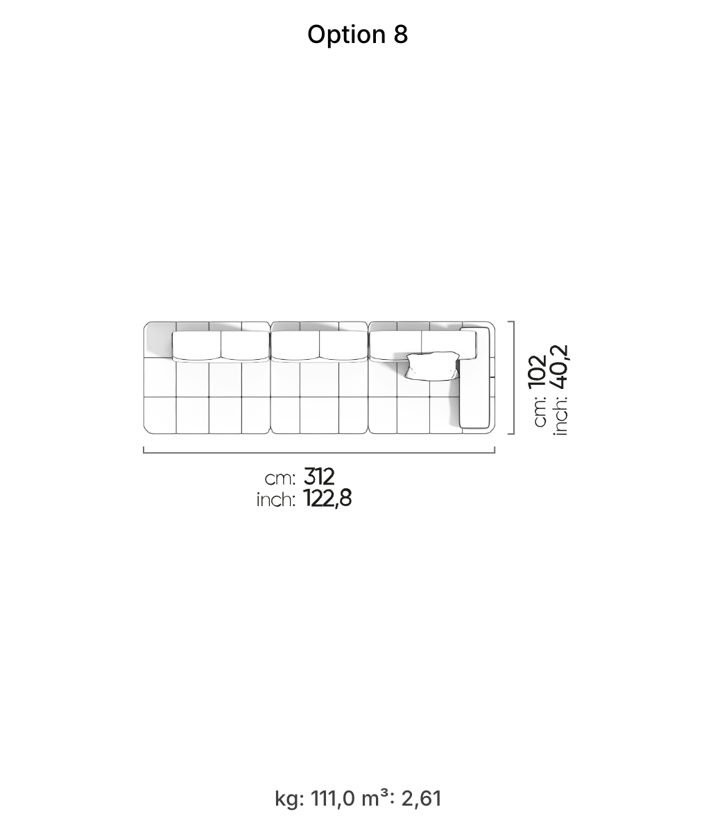 Divano Modulare Panamera Comfort – Composizione 8