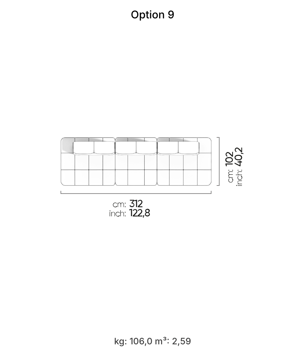 Divano Modulare Panamera Comfort – Composizione 9