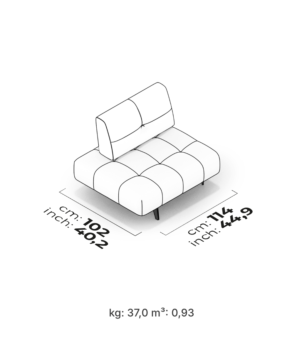 Divano Modulare Panamera Comfort – Modulo Laterale (Sinistro)