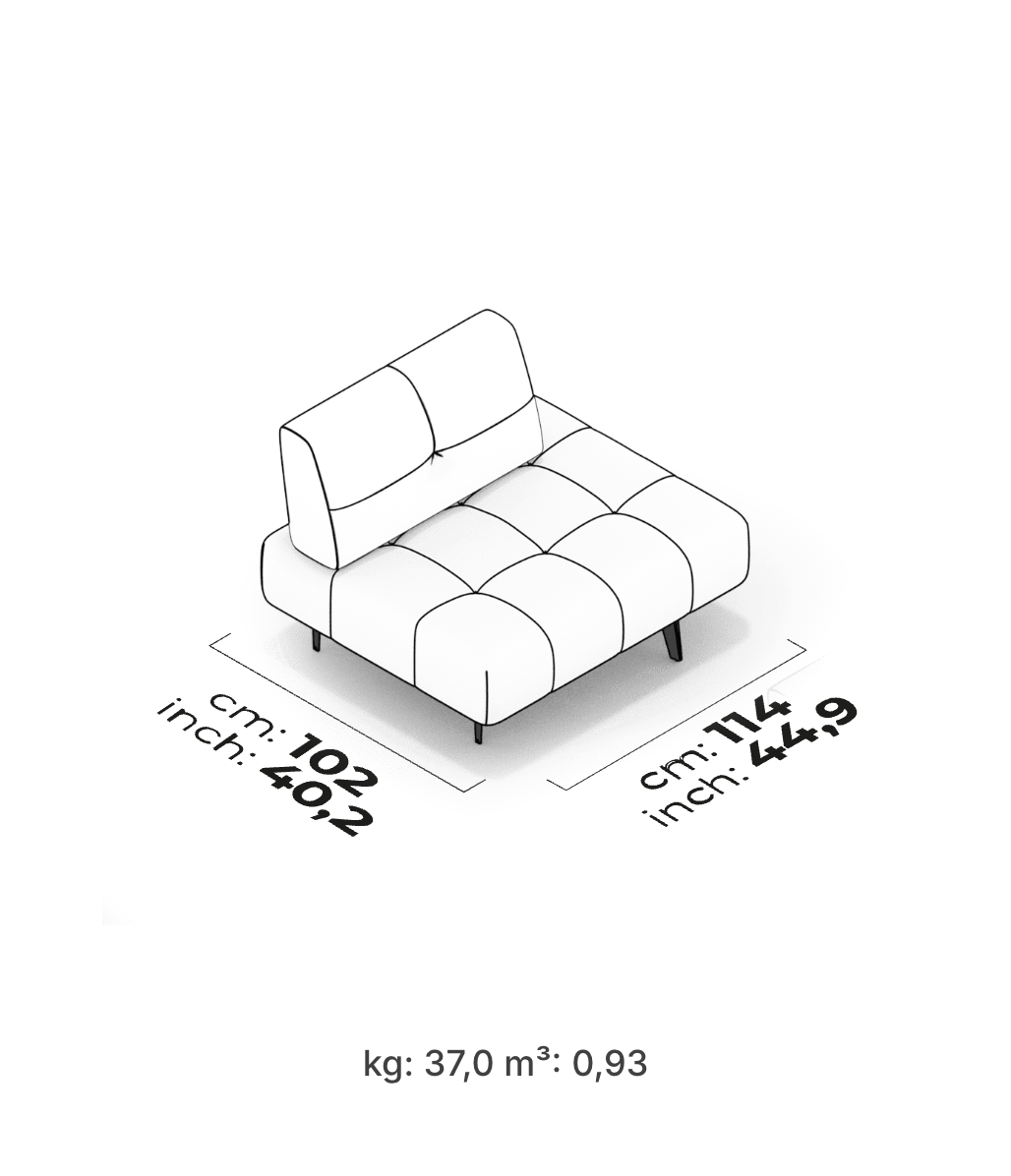 Divano Modulare Panamera Comfort – Modulo Laterale (Destro)