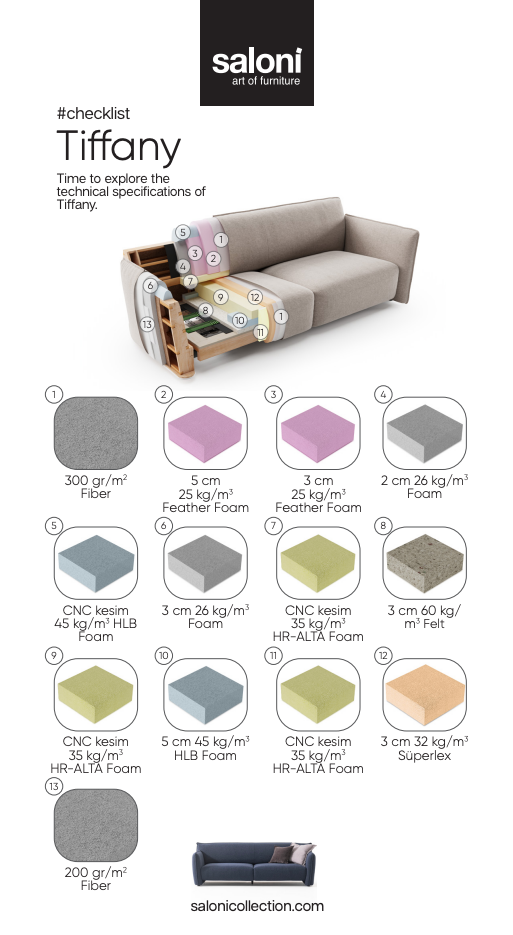 Divano Tiffany dimensioni