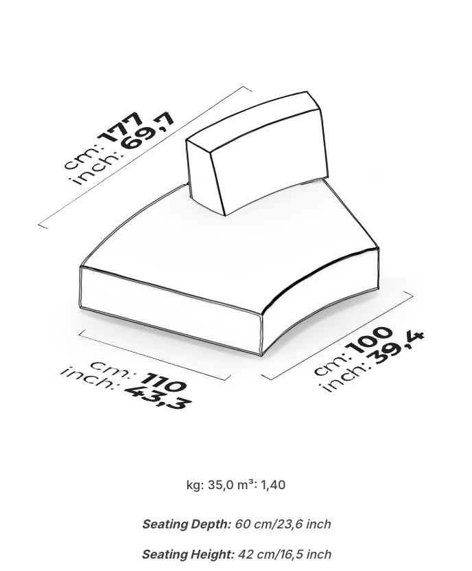 Divano Modulare Cavalli – Modulo C (Destro)