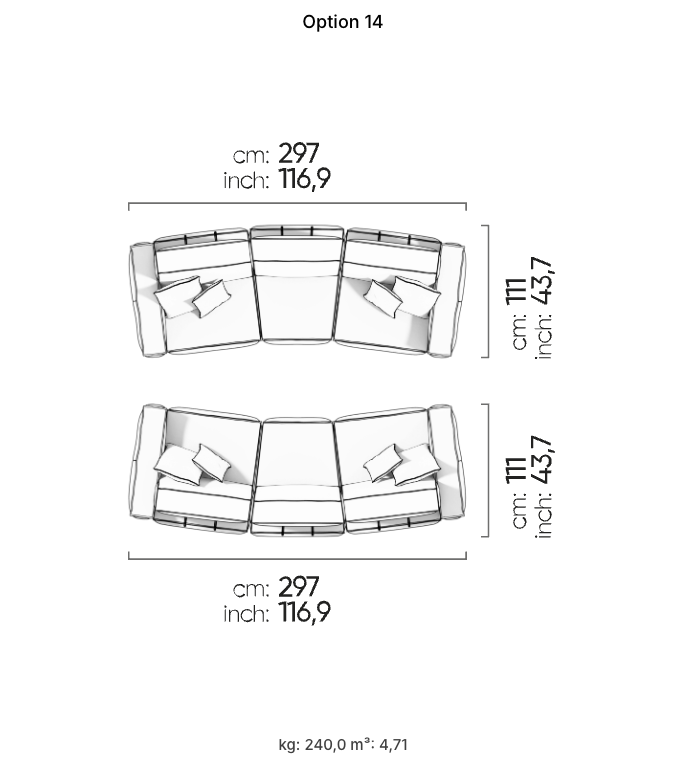 Divano Modulare Cavalli – Composizione 14