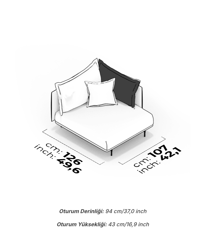 Divano Modulare Morris – Modulo Relax Destro 100 cm