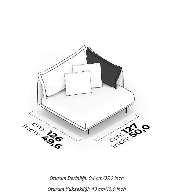 Divano Modulare Morris – Modulo Relax Destro 120 cm