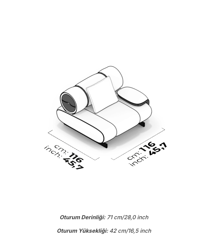 Divano Modulare Air Orion – Modulo con Bracciolo 105 cm (Destro)