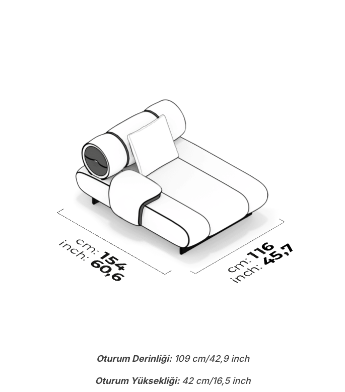 Divano Modulare Air Orion – Modulo Relax 105 cm (Sinistro)