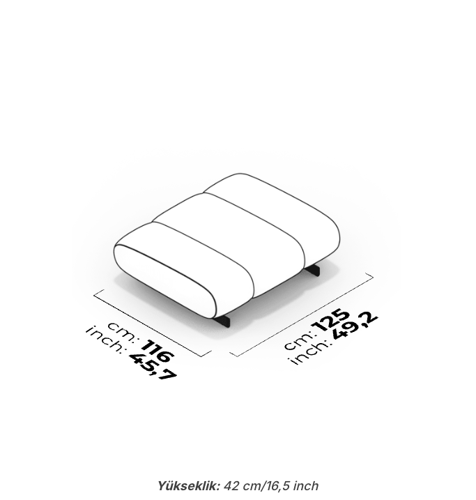 Divano Modulare Air Orion – Pouf 125 cm
