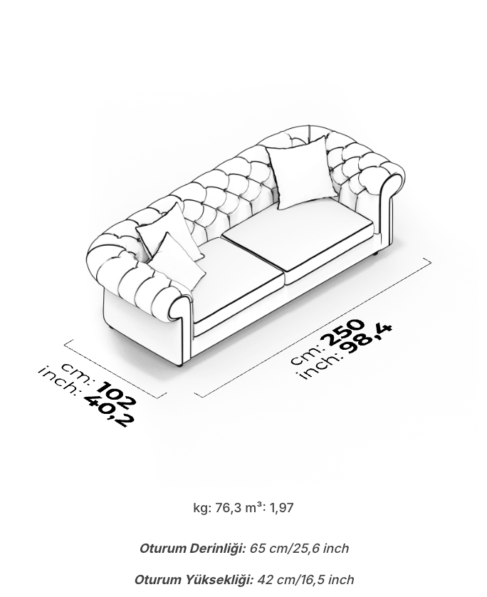 Divano Modulare Aspendos – Divano 3 Posti