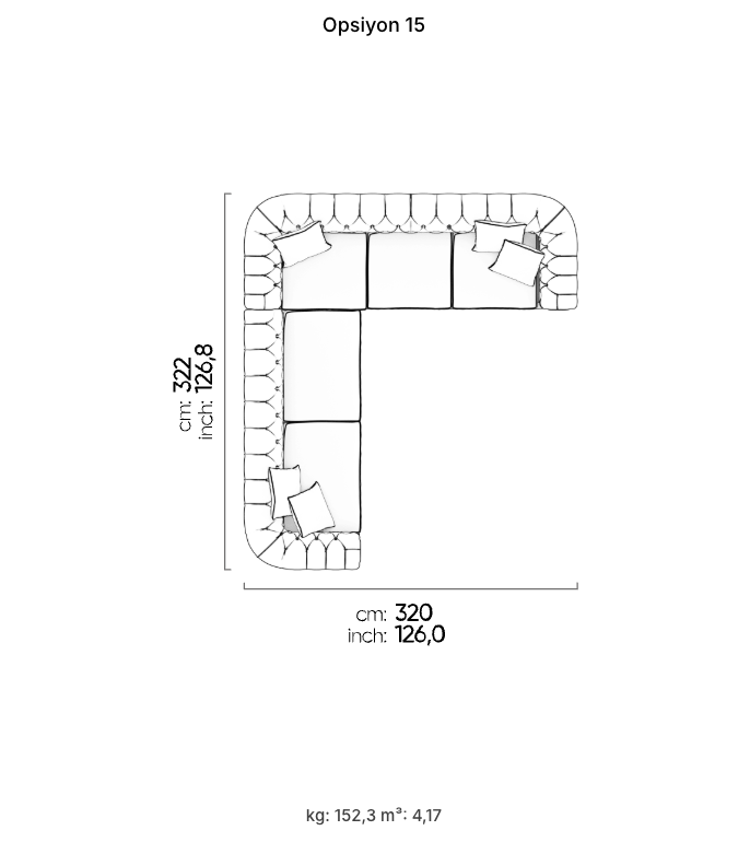 Divano Modulare Aspendos – Composizione 15