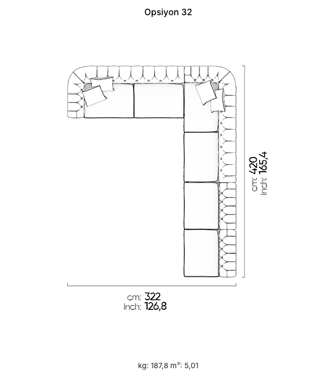 Divano Modulare Aspendos – Composizione 32
