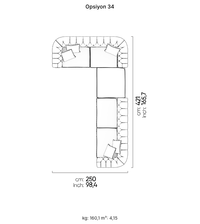 Divano Modulare Aspendos – Composizione 34