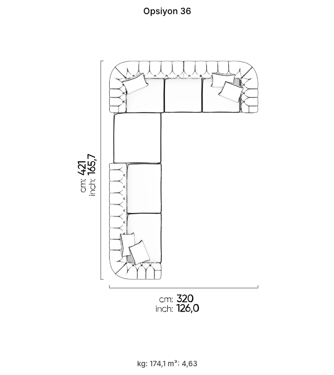 Divano Modulare Aspendos – Composizione 36