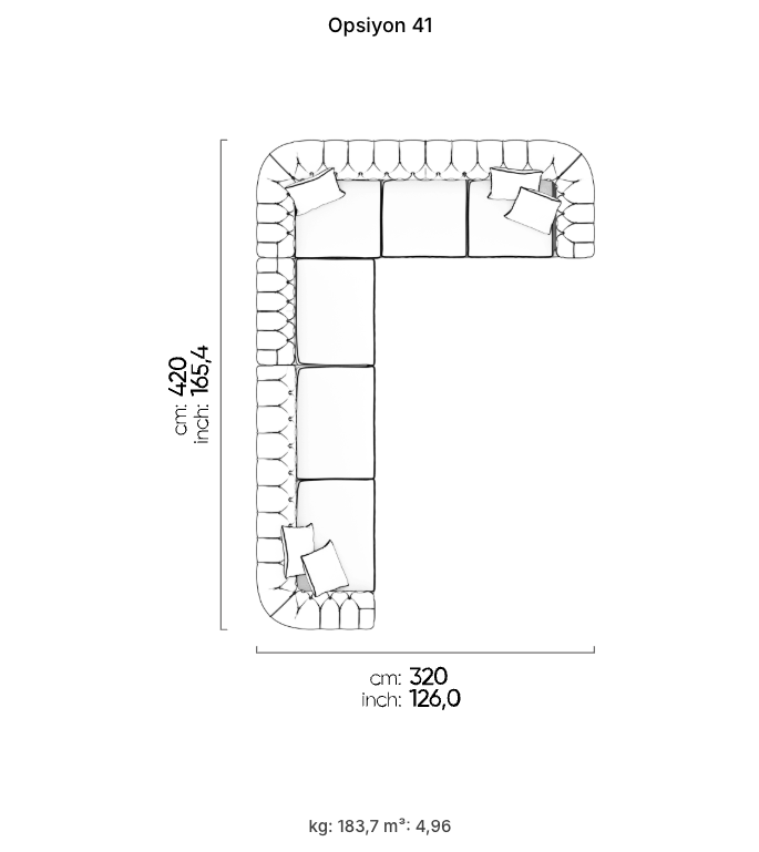 Divano Modulare Aspendos – Composizione 41