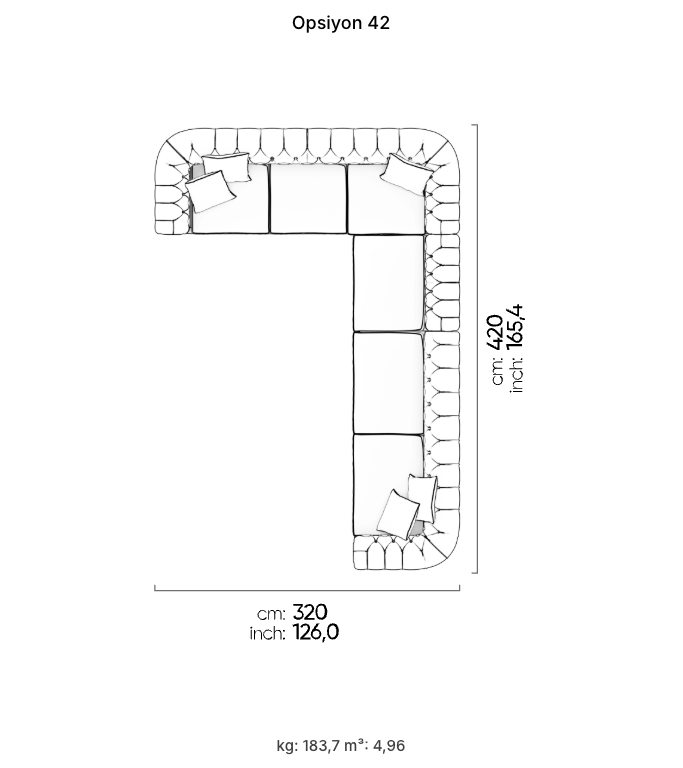 Divano Modulare Aspendos – Composizione 42