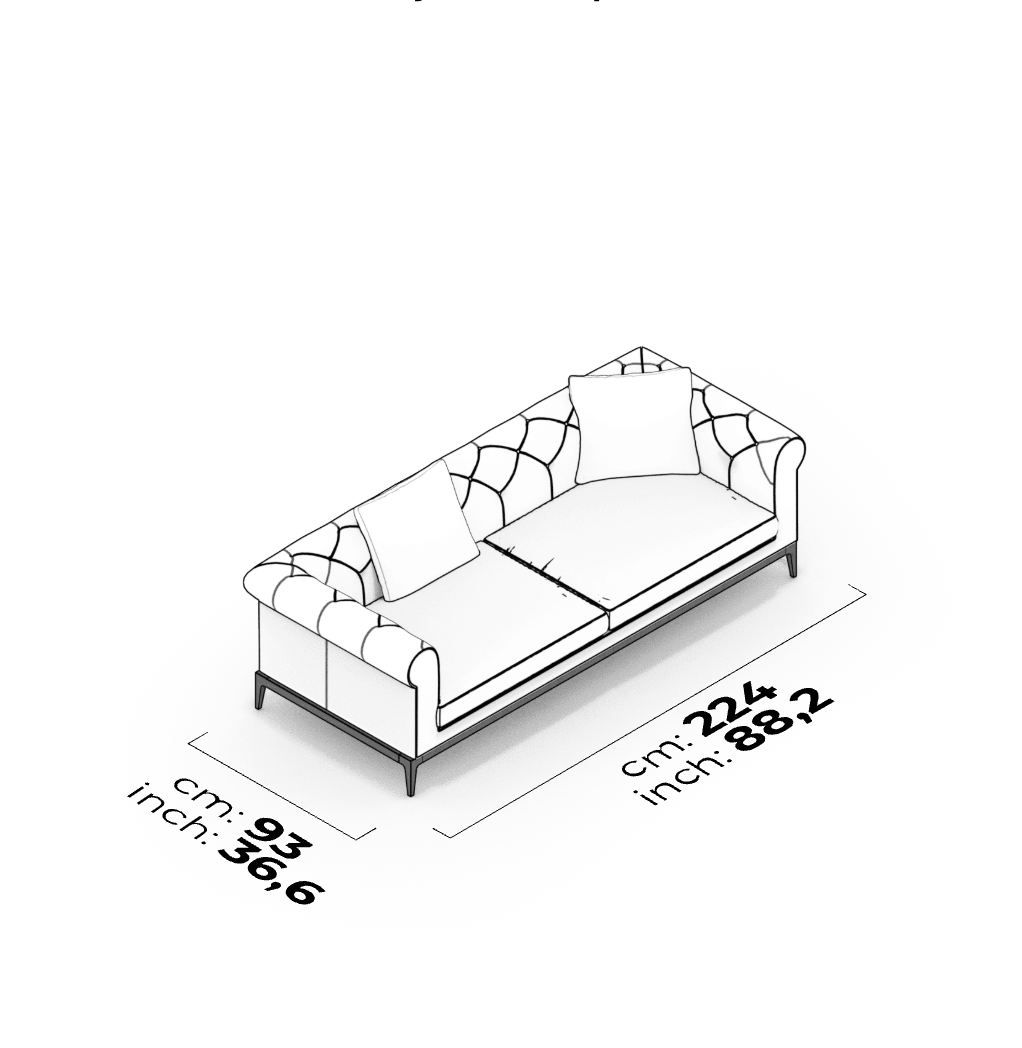Divano Lincoln – Divano 3 Posti