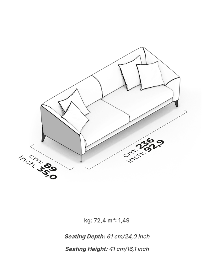 Divano Aston Villa 4 Posti