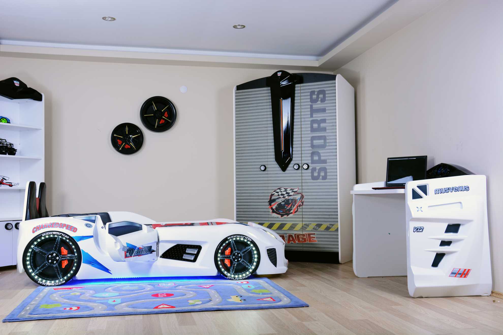 MVN 3 Letto Auto con LED e Suoni
